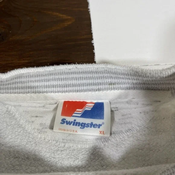 Vintage 90s Chicago Bulls Swingster Gray Sweatshirt Mens Size XL Michael Jordan - Picture 5 of 7